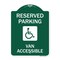 Signmission Reserved Parking Van Accessible, Green & White Aluminum Architectural Sign, 18" x 24", GW-1824-22988 A-DES-GW-1824-22988 - alternate 1